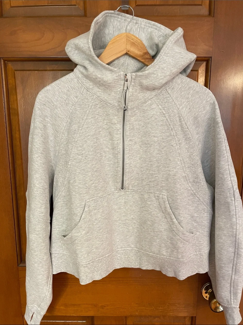 lululemon athletica Scuba Light Gray Cropped Half-Zip
